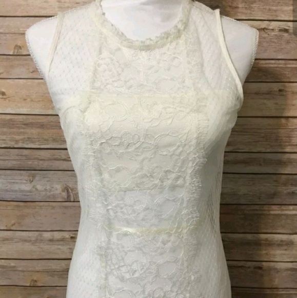 Express lace top. Ivory. NWT. small - Picture 3 of 7